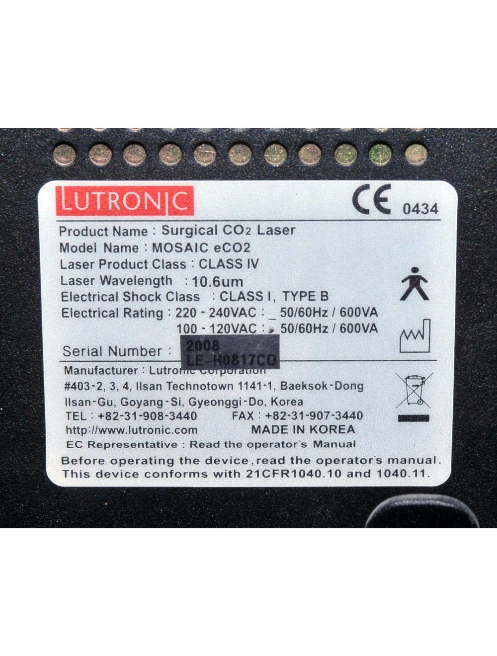 2008 Lutronic Surgical CO2 Laser eC02 Mosaic Skin Fractional Wrinkle Scar Lesion image 12