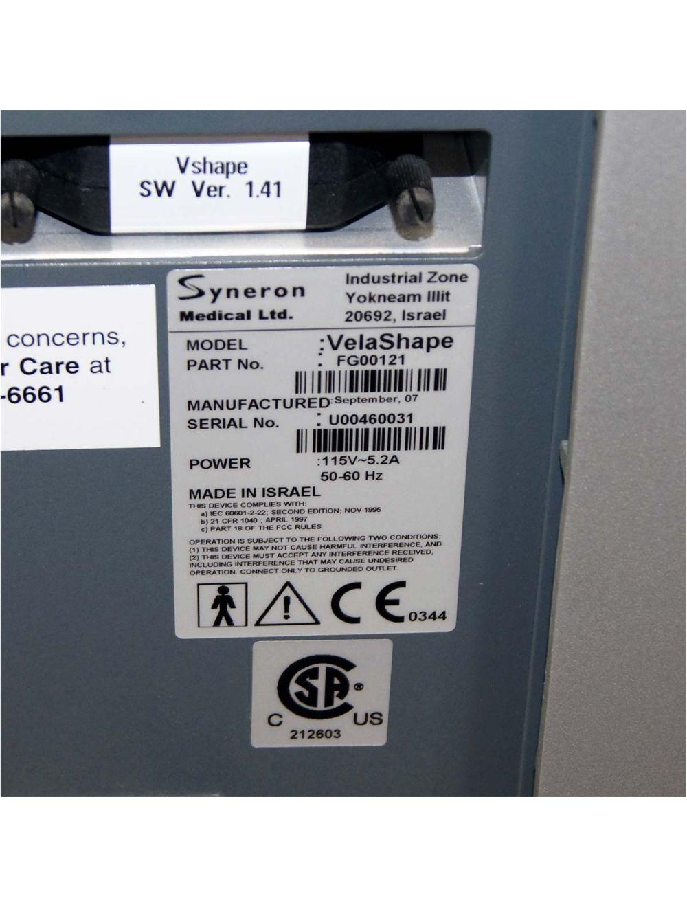 Syneron VelaShape FG00121 System with Dual Connector Adapter Vcontour Handpiece image 3