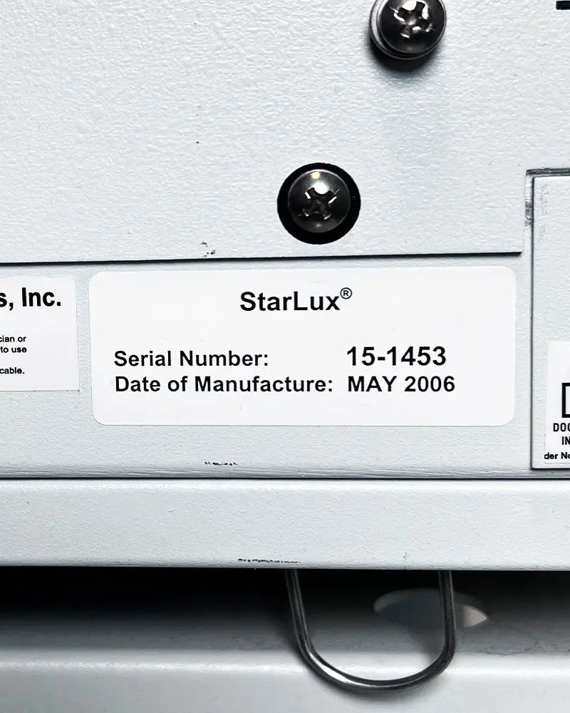 2006 Palomar StarLux 300 IPL Aesthetic Skin Resurfacing System LuxY LuxG