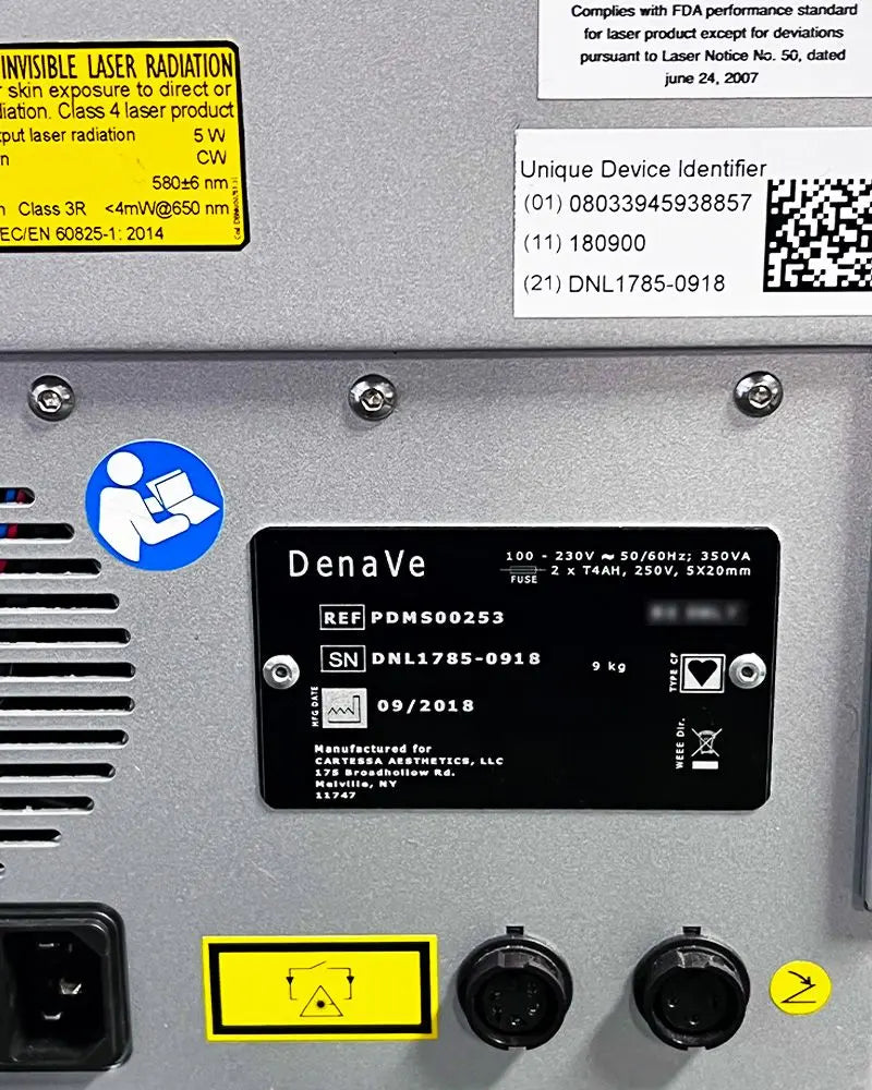 2018 Cartessa Quanta DenaVe 585nm Diode Fiber Vascular Lesions Laser System Sol International Medical