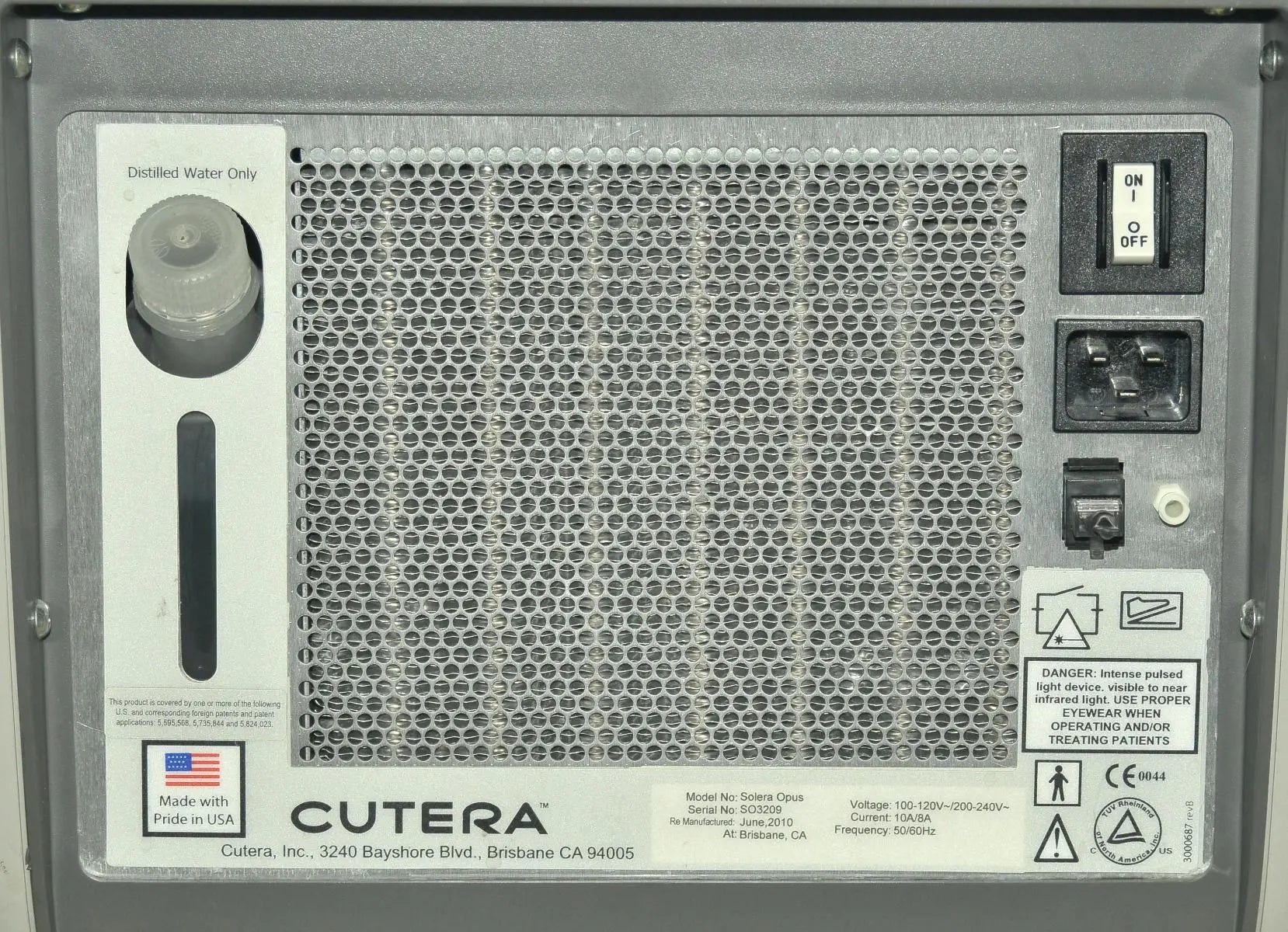 2010 Cutera Solera OPUS IPL Laser ProWave 770 Hair Removal Limelight Lesions