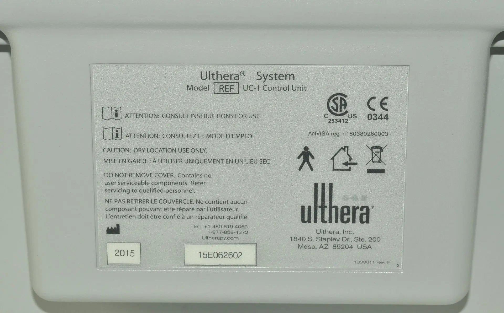 2015 Ulthera Ultherapy DeepSEE Ultrasound Skin Tightening Contouring System