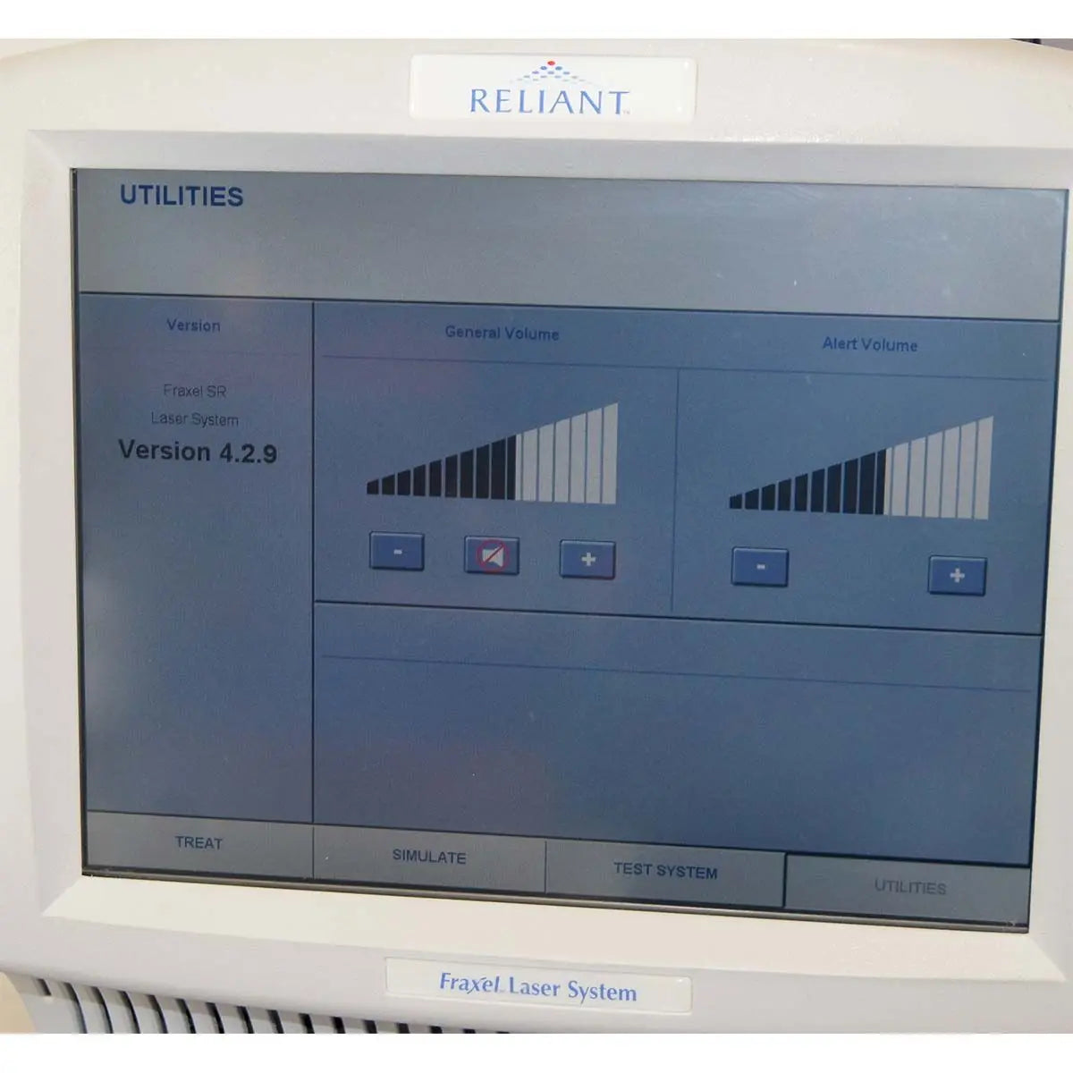 2008 Fraxel SR 1500 Reliant Fractional Laser 1550nm System with Cart Skin Repair