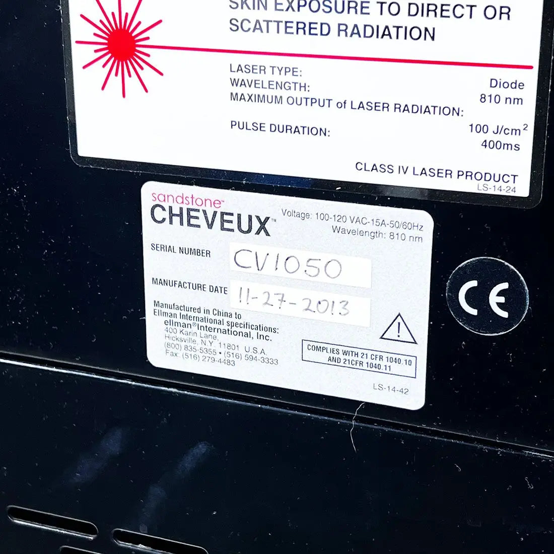 2013 Sandstone Ellman Cheveux 810 nm Diode Laser Hair Reduction Lesion Removal