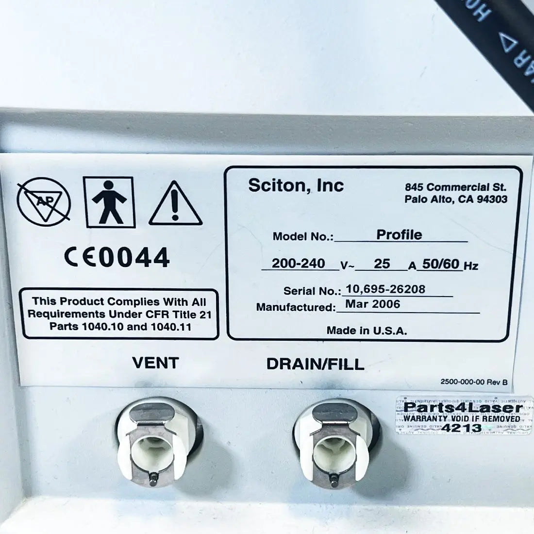 2006 Sciton Profile Erbium Yag Laser System 1319nm 1064nm 2940nm Scanner BBL Sol International Medical
