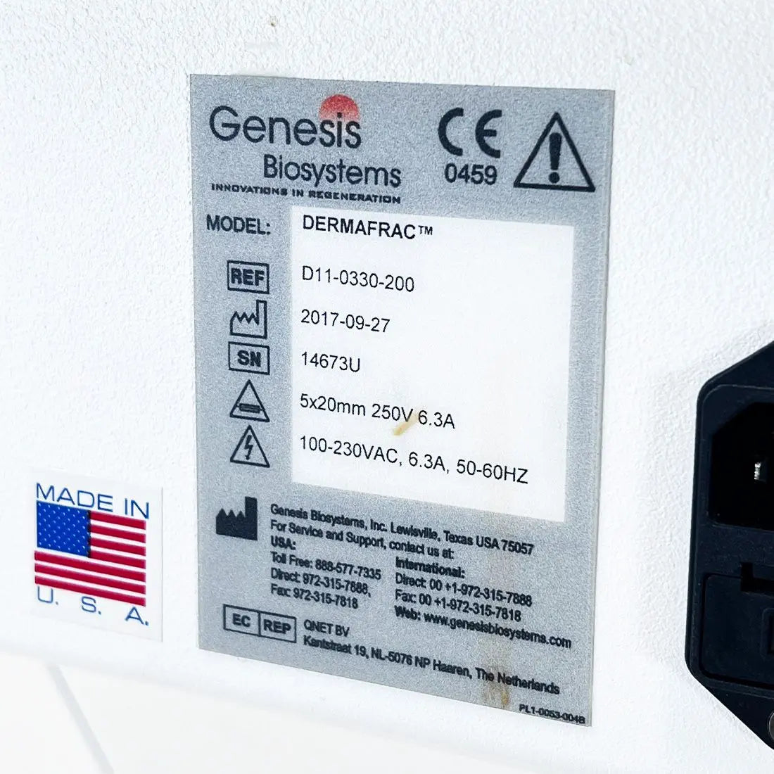 2017 Genesis DermaFrac Microdermabrasion Microneedling Skin Therapy LED Light