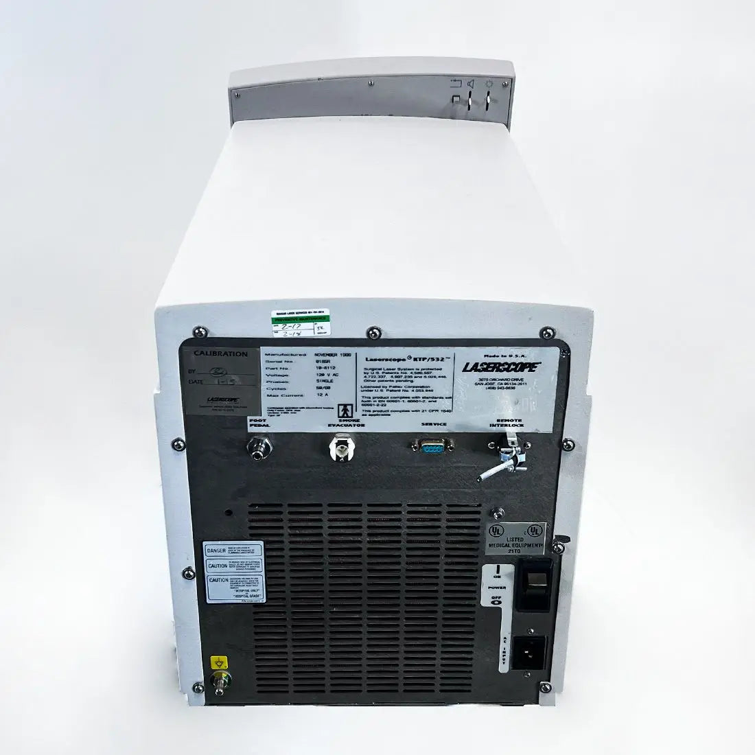 1999 Iridex LaserScope AURA KTP 532 Tabletop Surgical Laser System DermaStat