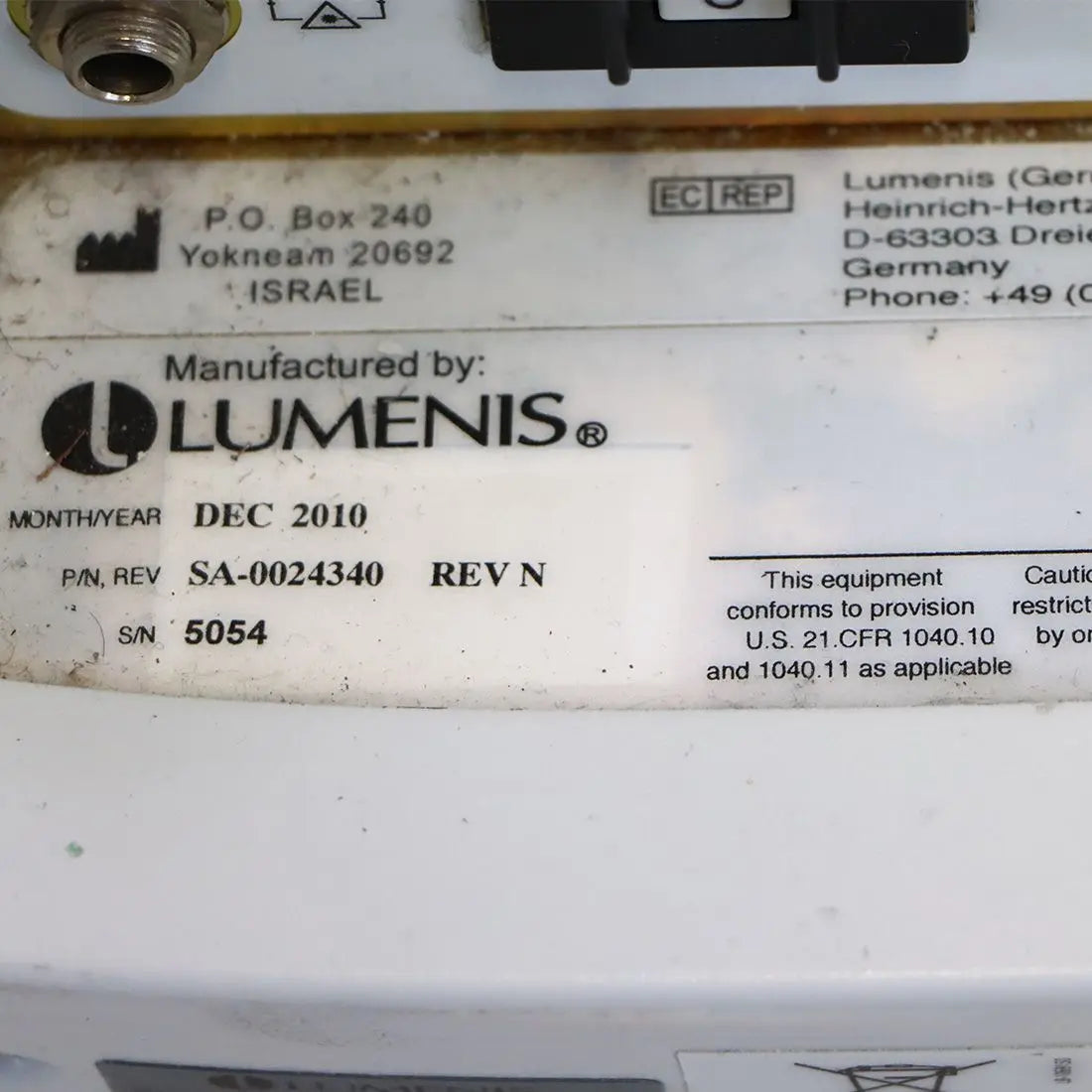 2010 Lumenis LightSheer Duet Laser High Speed HS 805nm ET Hair Removal 2 HPs Lumenis