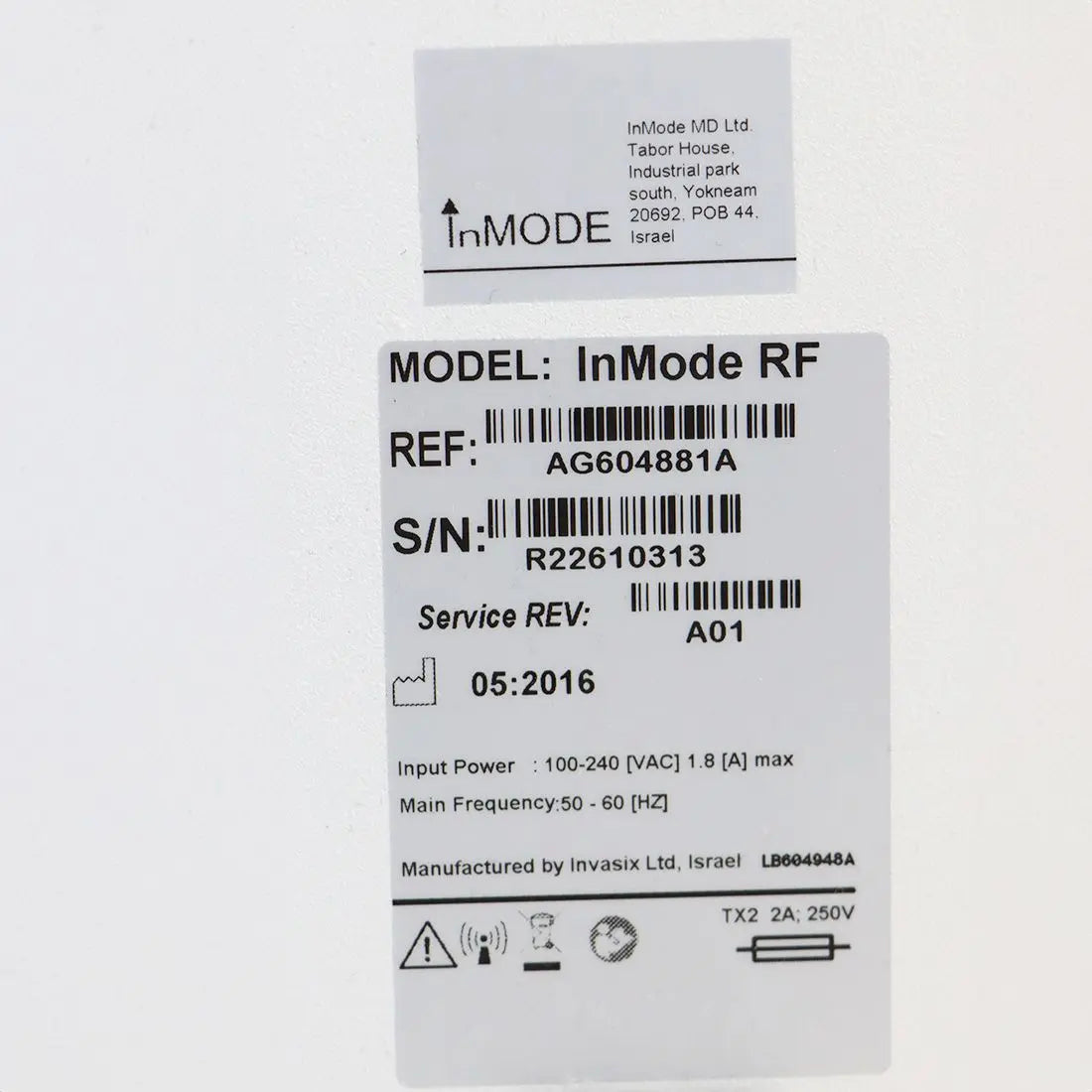 2016 Invasix InMode RF RadioFrequency MiniFX Cellulite Reduction Dimpled Skin