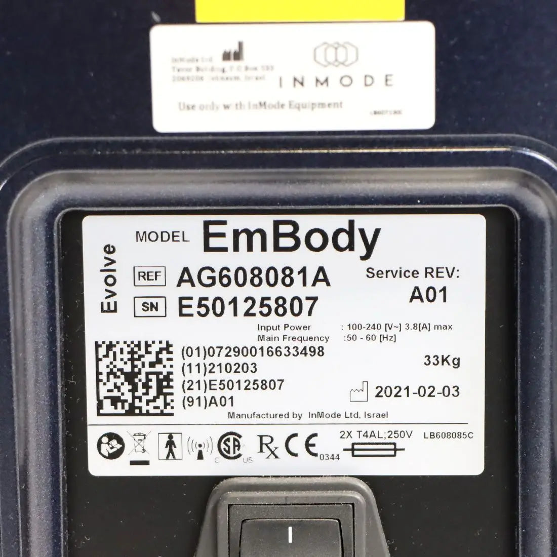 2021 InMode Evolve EmBody Contouring Transform Tone Tite Body Sculpting EMS InMode