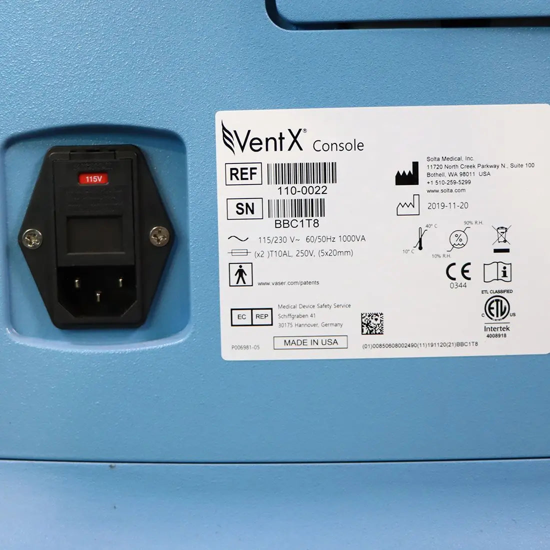 2019 Sound Surgical VaserLipo Vaser VentX LipoSuction Lipo Suction Aspiration Solta Medical