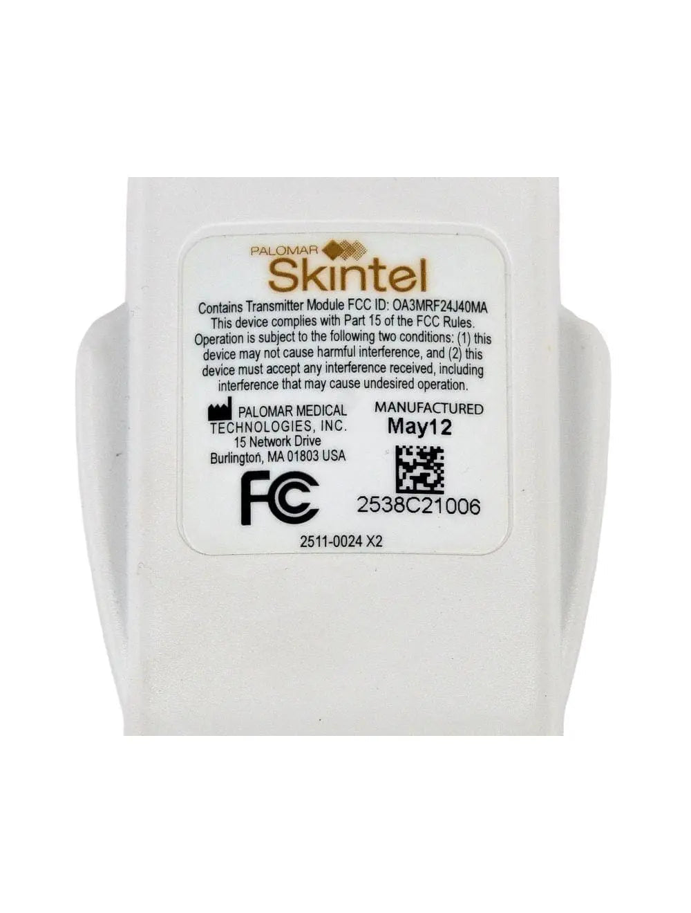 2012 Cynosure Palomar Icon Vectus Skintel Melanin Reader Laser Skin Type Sensor