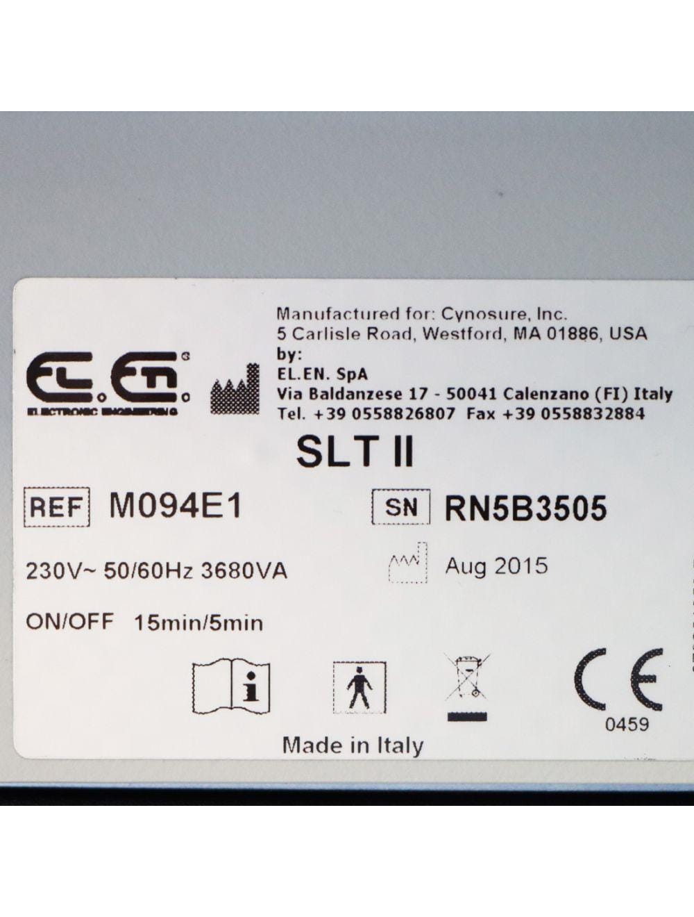 2015 Cynosure Cellulaze SmartLipo SLT II M094E1 Laser System 220V Workstation Unused