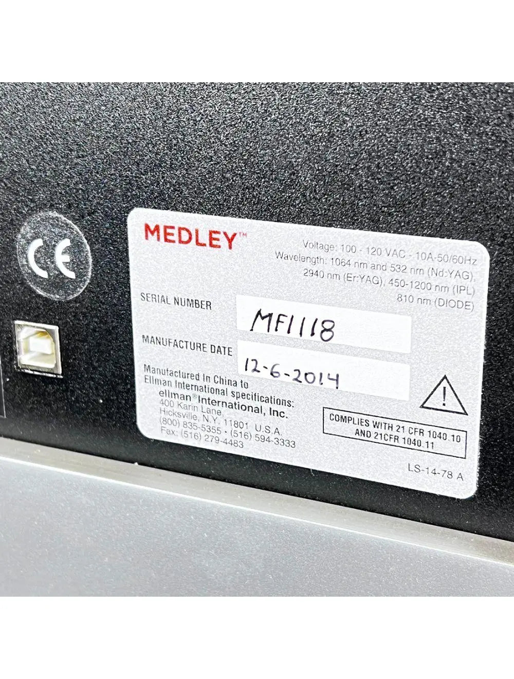 2014 Ellman Sandstone Medley Vascular Skin Rejuvenation Lesion Laser NEW 0 SHOTS Sol International Medical