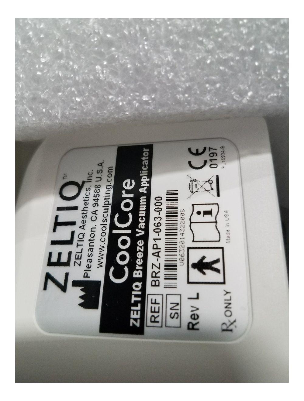 Breeze Vacuum Applicator CoolCore Zeltiq Handpiece BRZ AP1 063 000 Cool Core