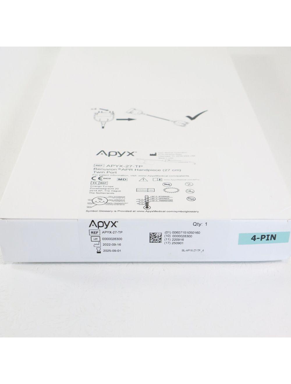 Renuvion APR Twin Port 27mm Handpiece Electrosurgical RF Generator APYX-27-TP