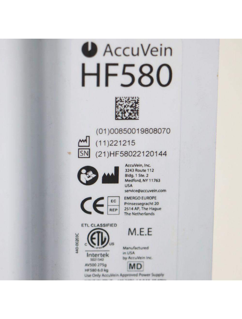 AccuVein Vein Finder HF580 Illuminator Rolling Stand AV500 Handpiece HP