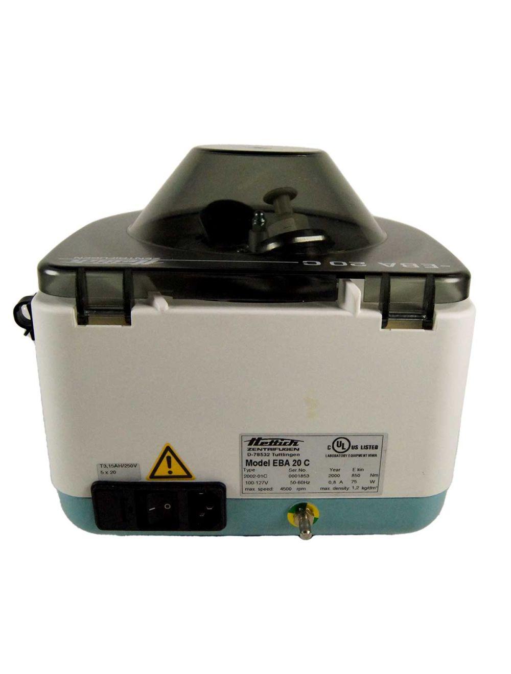 Hettich EBA 20C Zentrifugen E1824 4500 RPM 2x40g Tabletop Centrifuge 2000