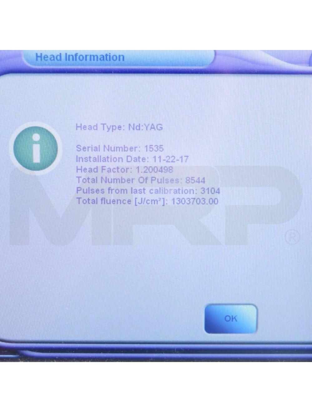 2017 Lumenis M22 Multi-Spot Nd: YAG Skin Rejuvenation Handpiece - Shot Count 8,544