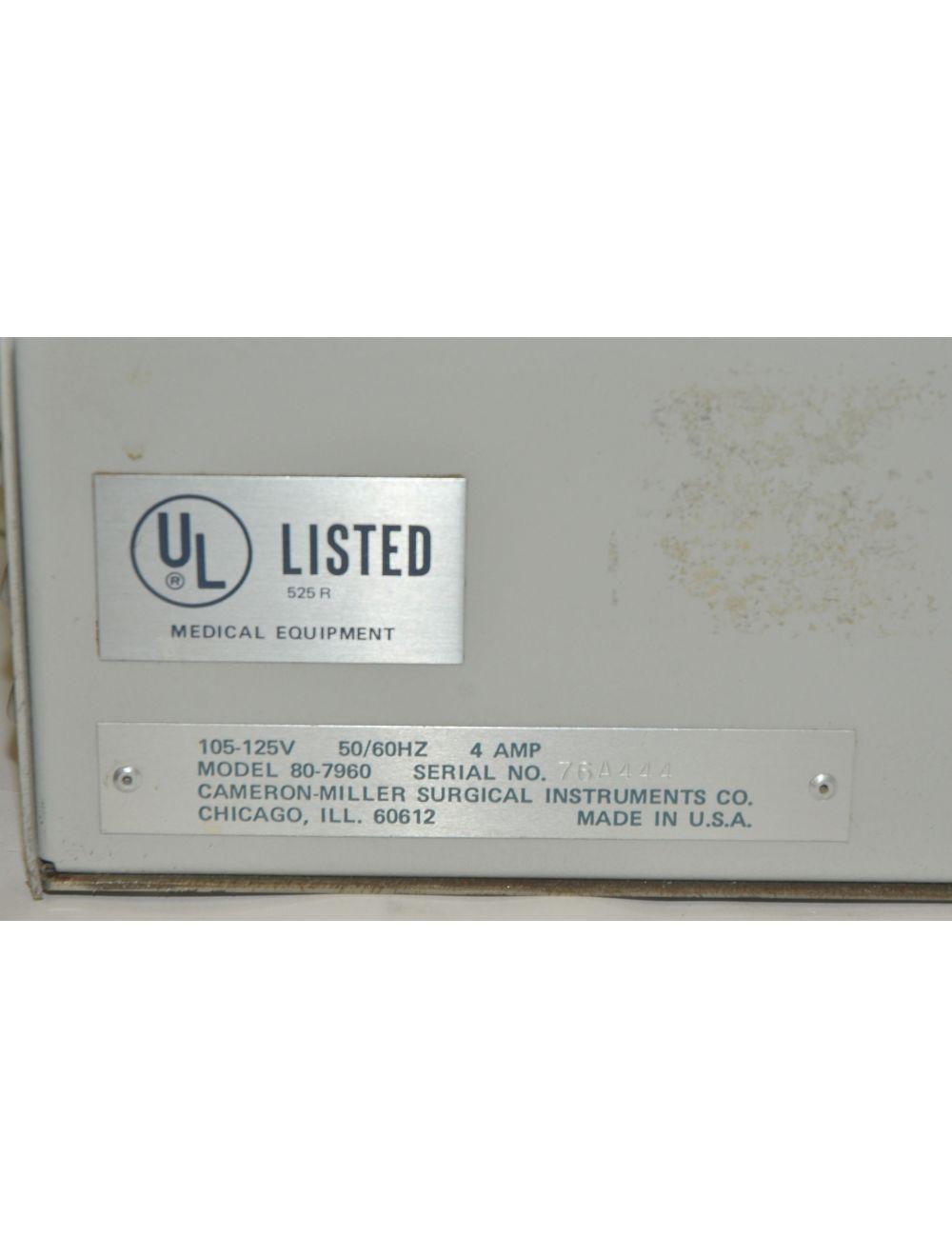 Cameron Miller Coagulator Model 80-7960 Surgical Electrosurgical Generator Parts