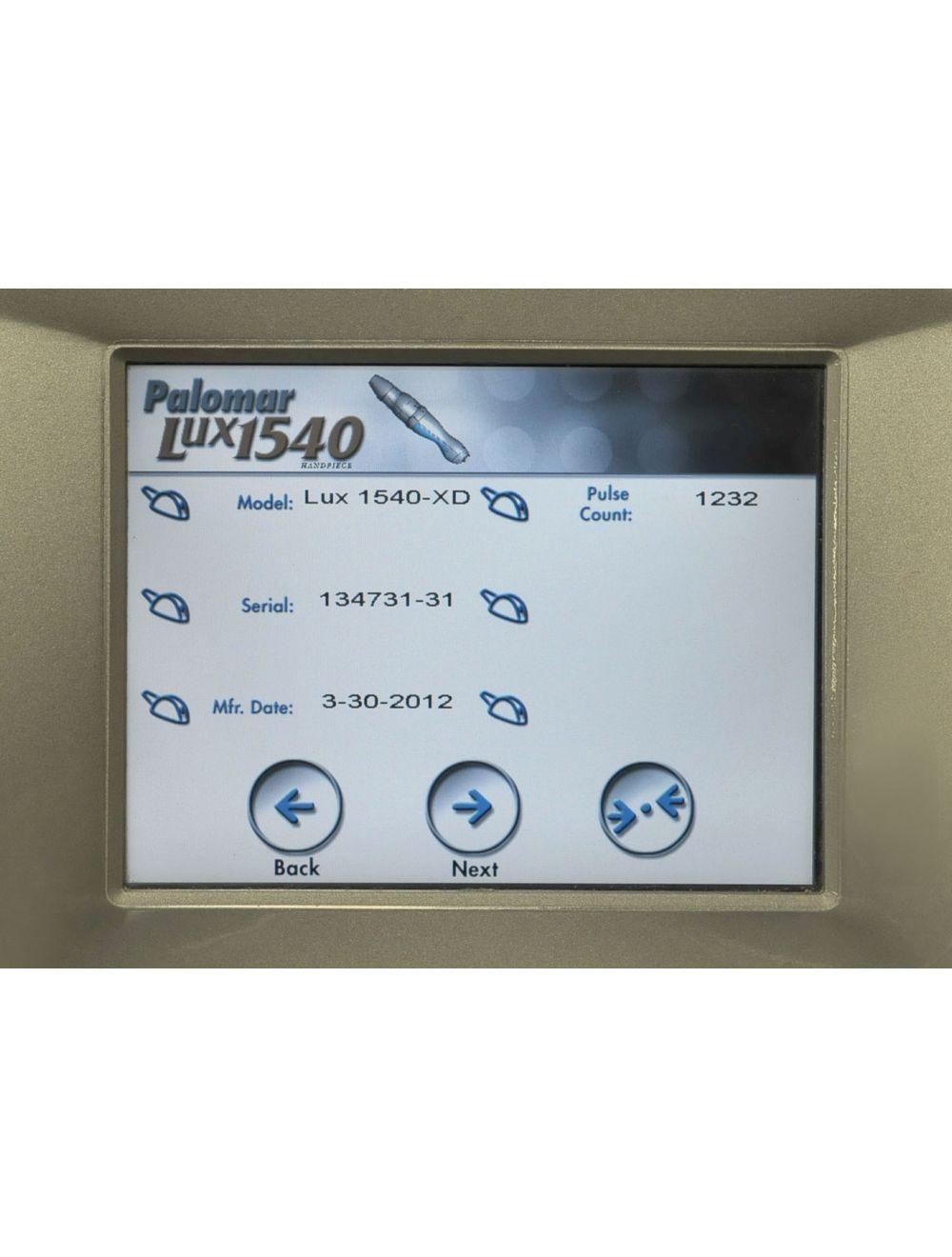 2012 Palomar Lux 1540 XD Fractional Handpiece Hand Piece StarLux 300 500 Lux1540