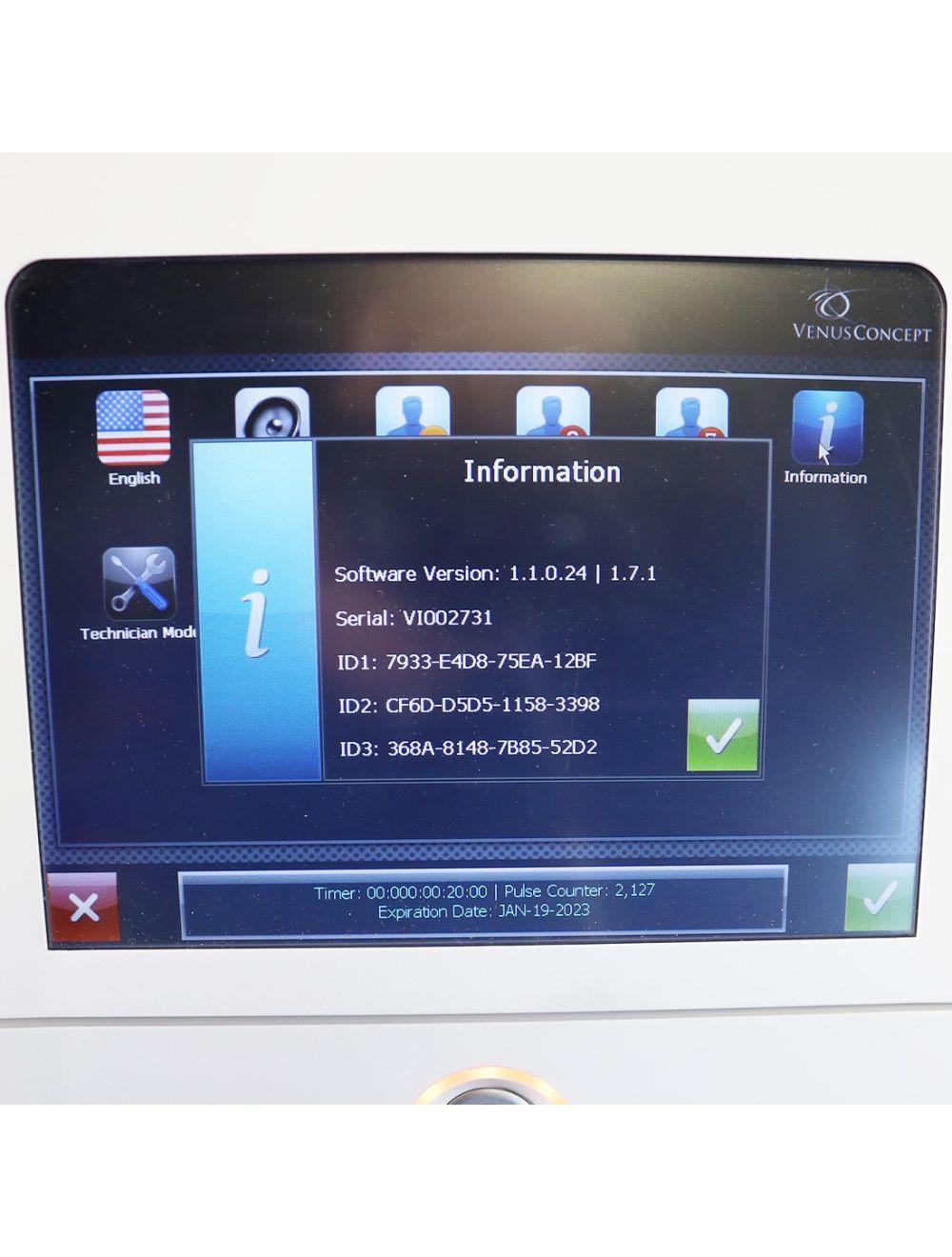 2017 Venus Viva Facial Resurfacing Skin Multipolar RadioFrequency Fractional