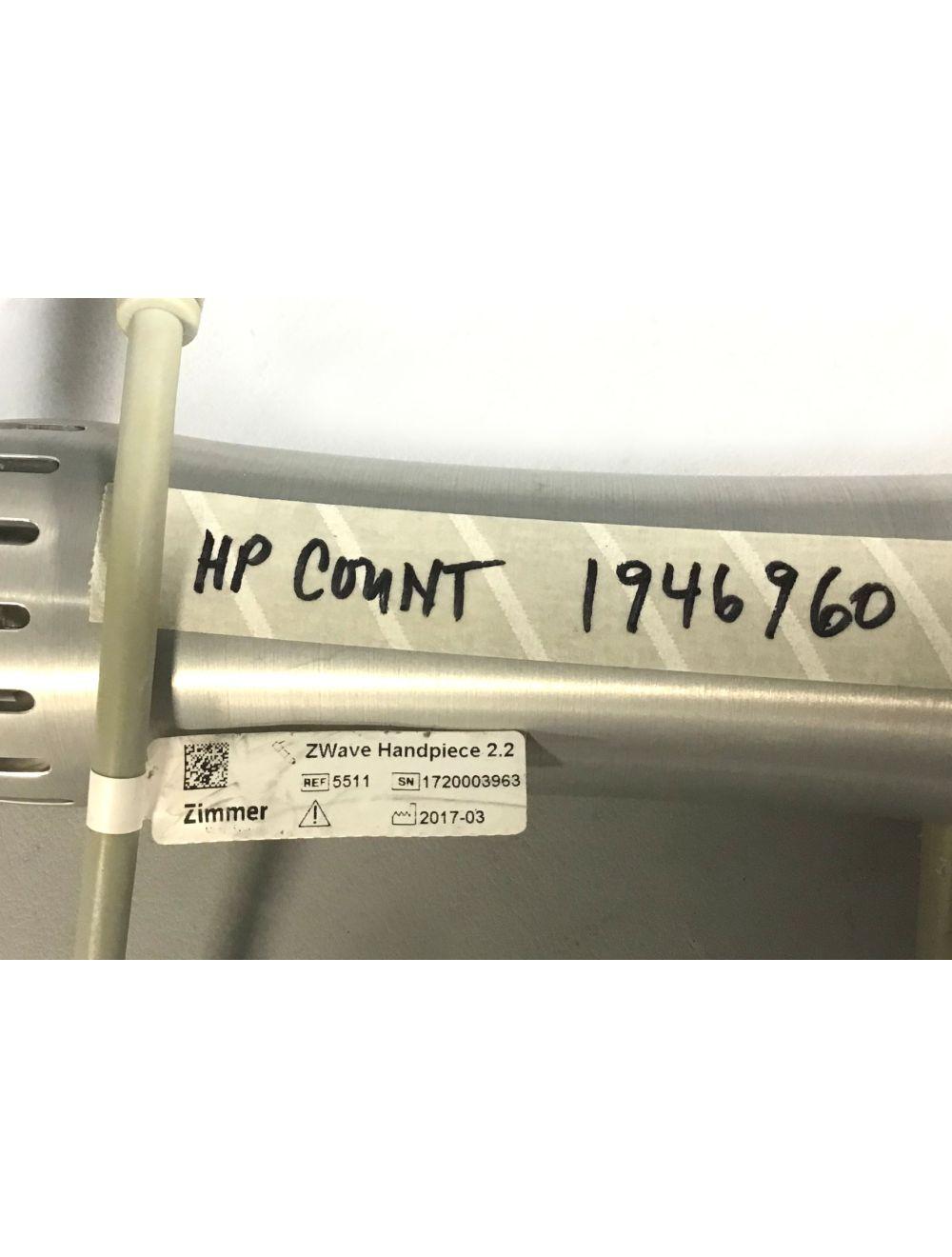 Zimmer Z Wave Handpiece 2.2 Radial Shockwave Collagen Reduction 17200036963