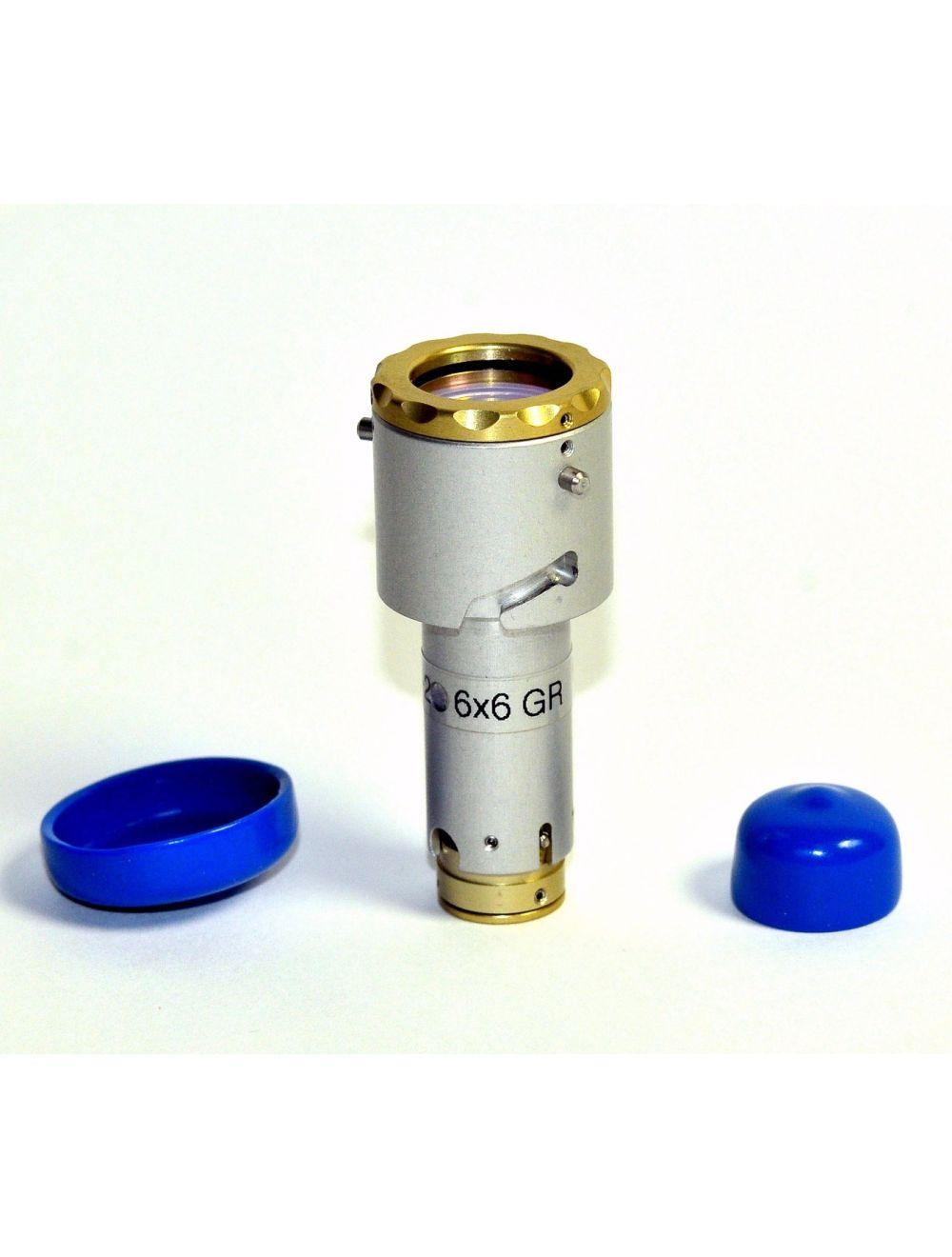 Palomar ICON 2940 Erbium Laser Handpiece 6x6 Groove Optic Tip Silver 5520-2047