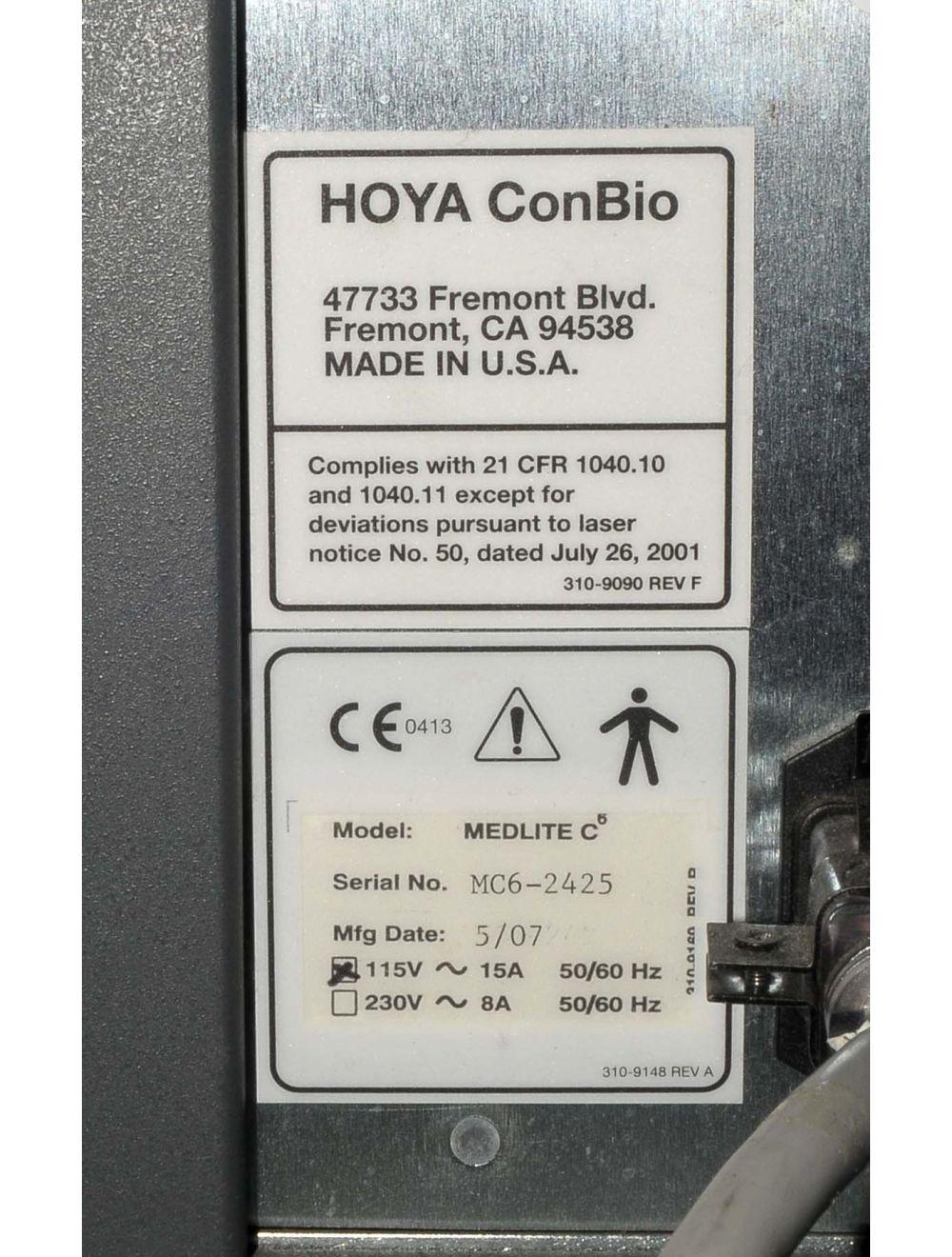 2007 Hoya ConBio MedLite C6 Laser Q-Switch Con Bio Tattoo Removal 1064