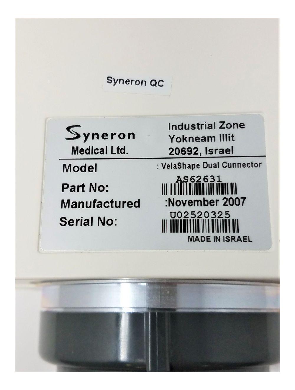 Syneron Velashape Dual Connector AS62631 Cellulite Reduction Body Sculpting