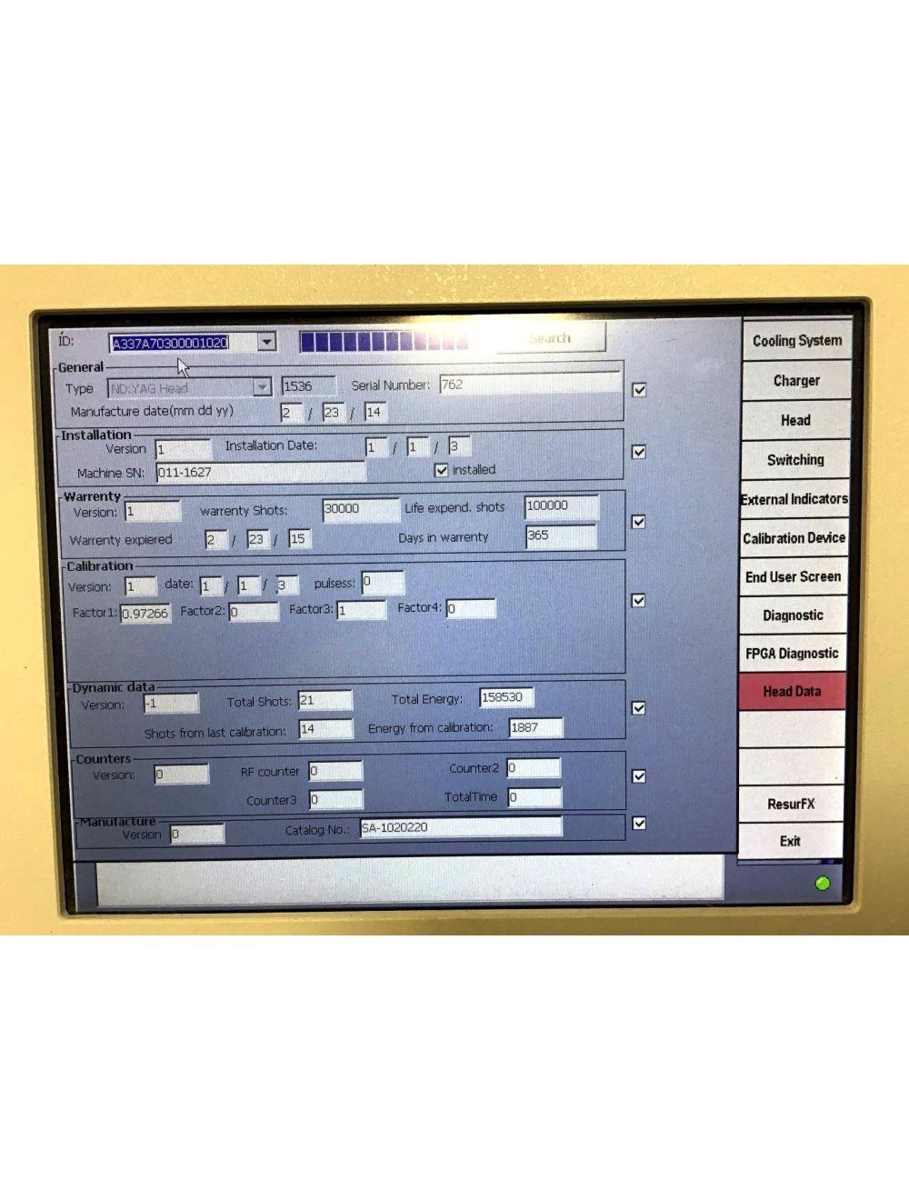 Lumenis M22 Multi Spot Nd YAG Laser Handpiece SA-1020220 Facial Wrinkles Lesions