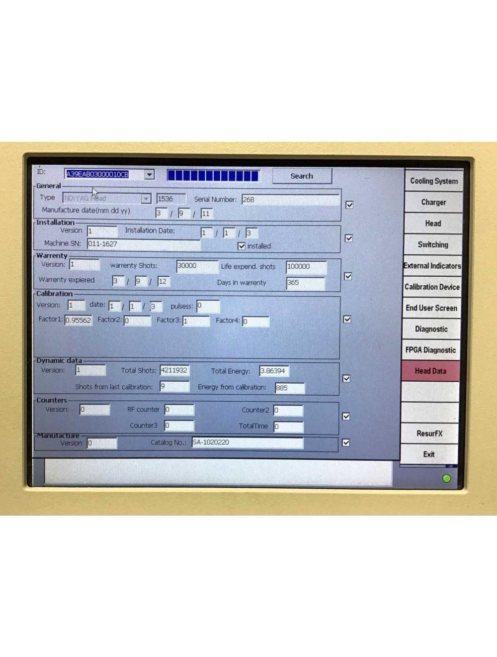 Lumenis M22 Multi Spot Nd YAG 1064nm Laser Handpiece HR Wrinkles Lesions 2011