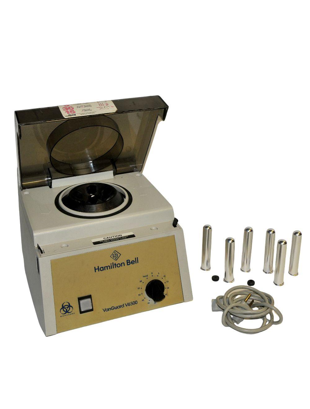 Hamilton Bell Van Guard V6500 Centrifuge Model 6000 6 Slot Rotor Van Guard Timer