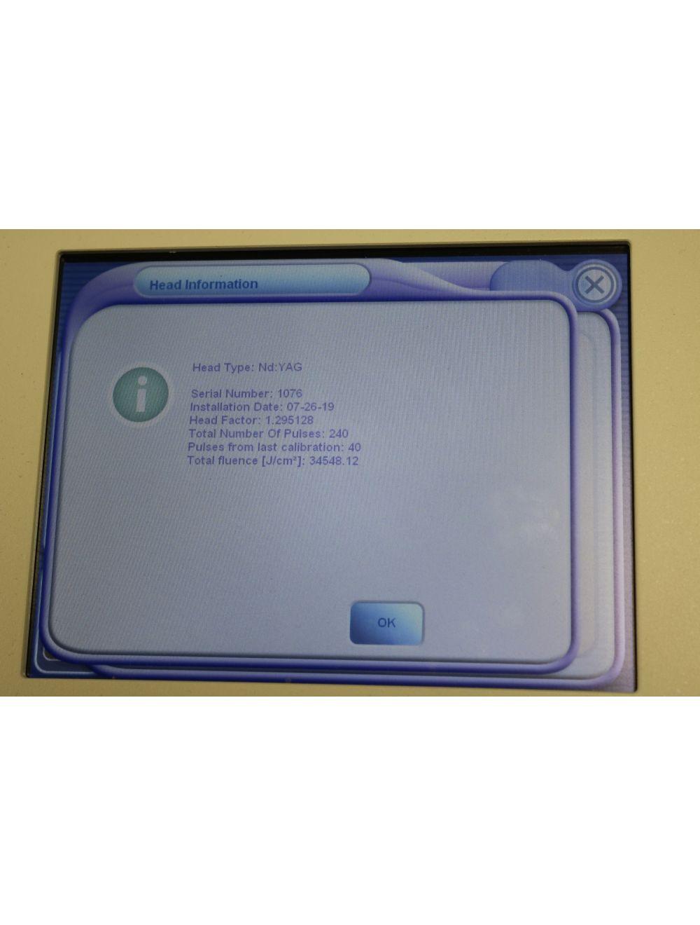 2015 Lumenis M22 Multi Spot NdYAG 1064 Laser Handpiece LOW 240 SHOTS SA-1020220