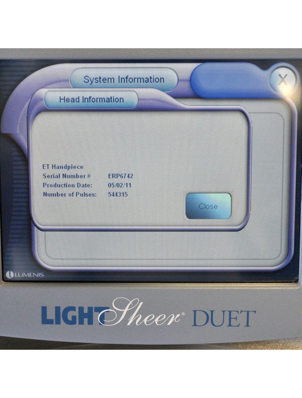 Lumenis LightSheer ET Duet Diode Laser Hair Removal HandPiece Light Sheer HR LS