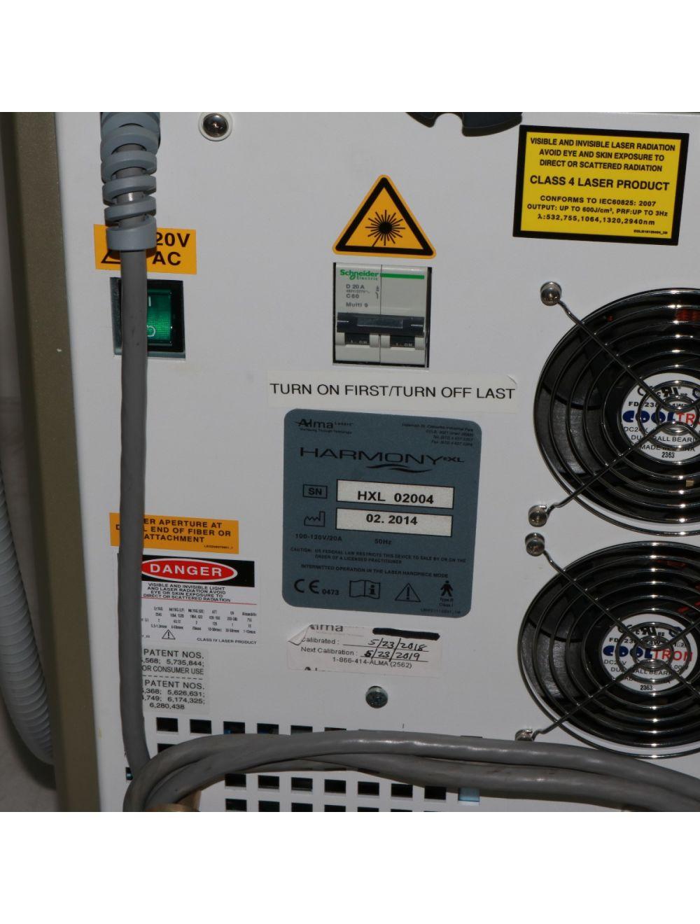 2014 Alma Harmony XL IPL Workstation 1 HP Dye-VL SVL 500-600 nm Pigment Vascular