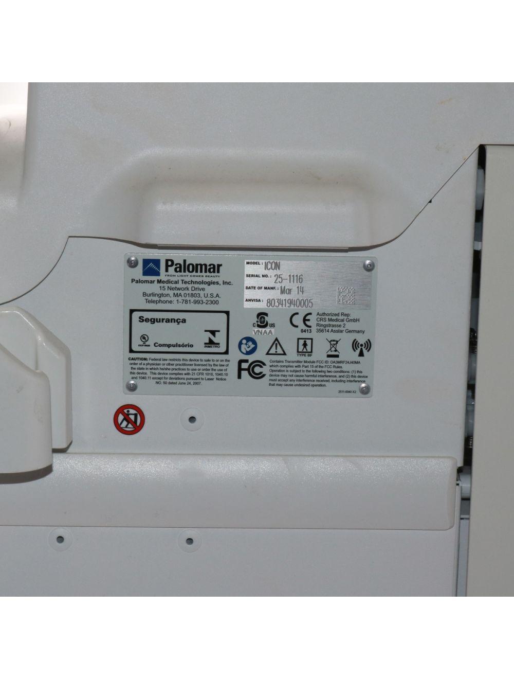 2014 Palomar Cynosure Icon Laser IPL 1 HP Max G Pigmented Lesions MaxG 50K Pulse