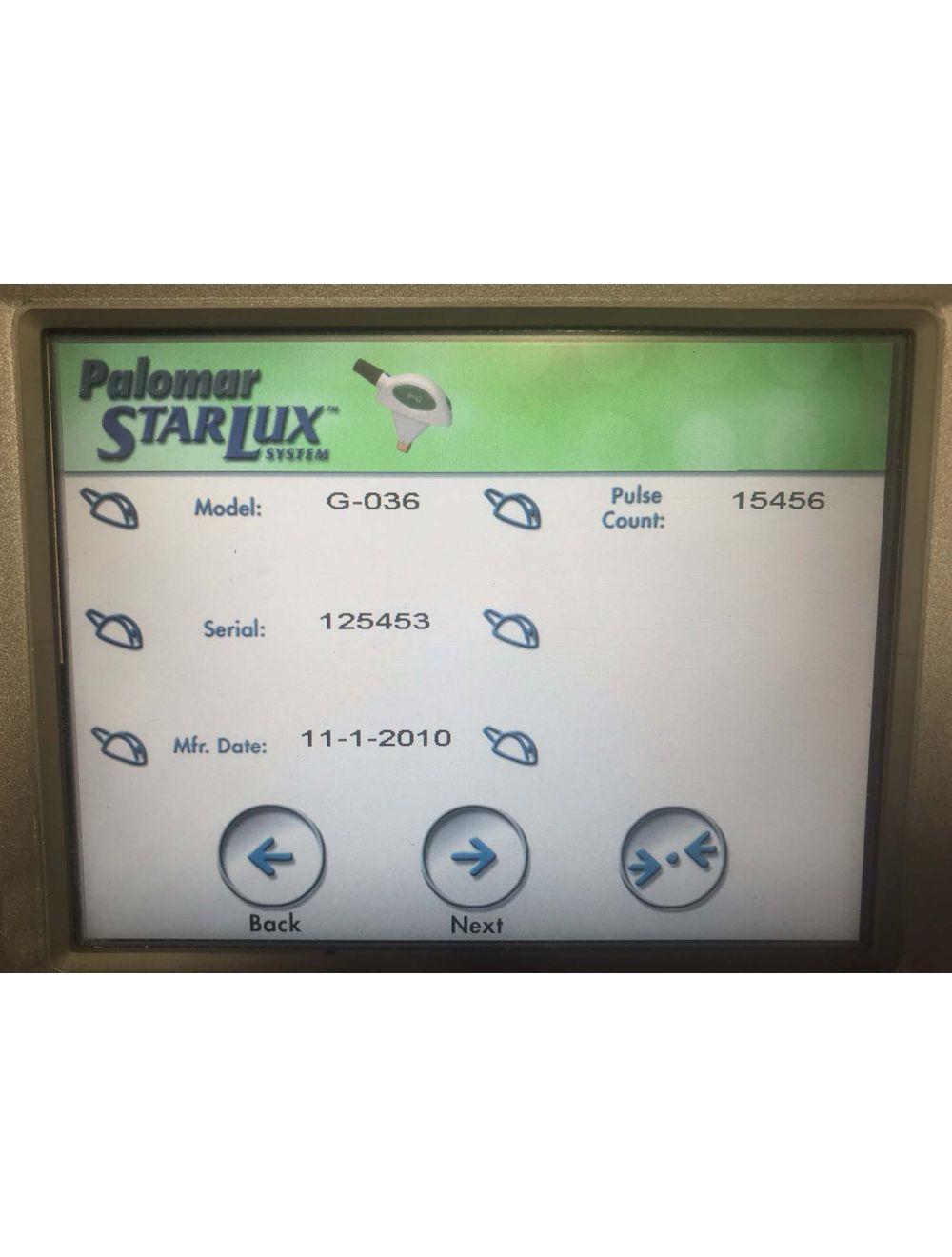 2010 Palomar LuxG StarLux 300 500 Lux G IPL Handpiece Vascular Skin Rejuvenation