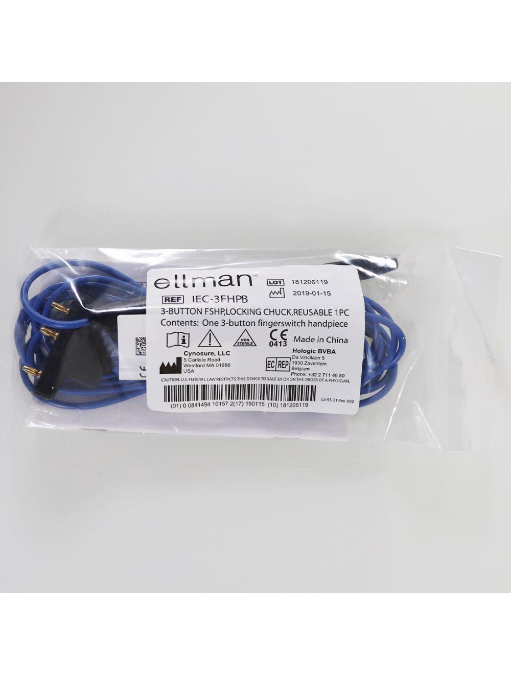 Ellman Pelleve Cynosure IEC 3-Button Fingerswitch Handpiece Reusable IEC-3FHPB