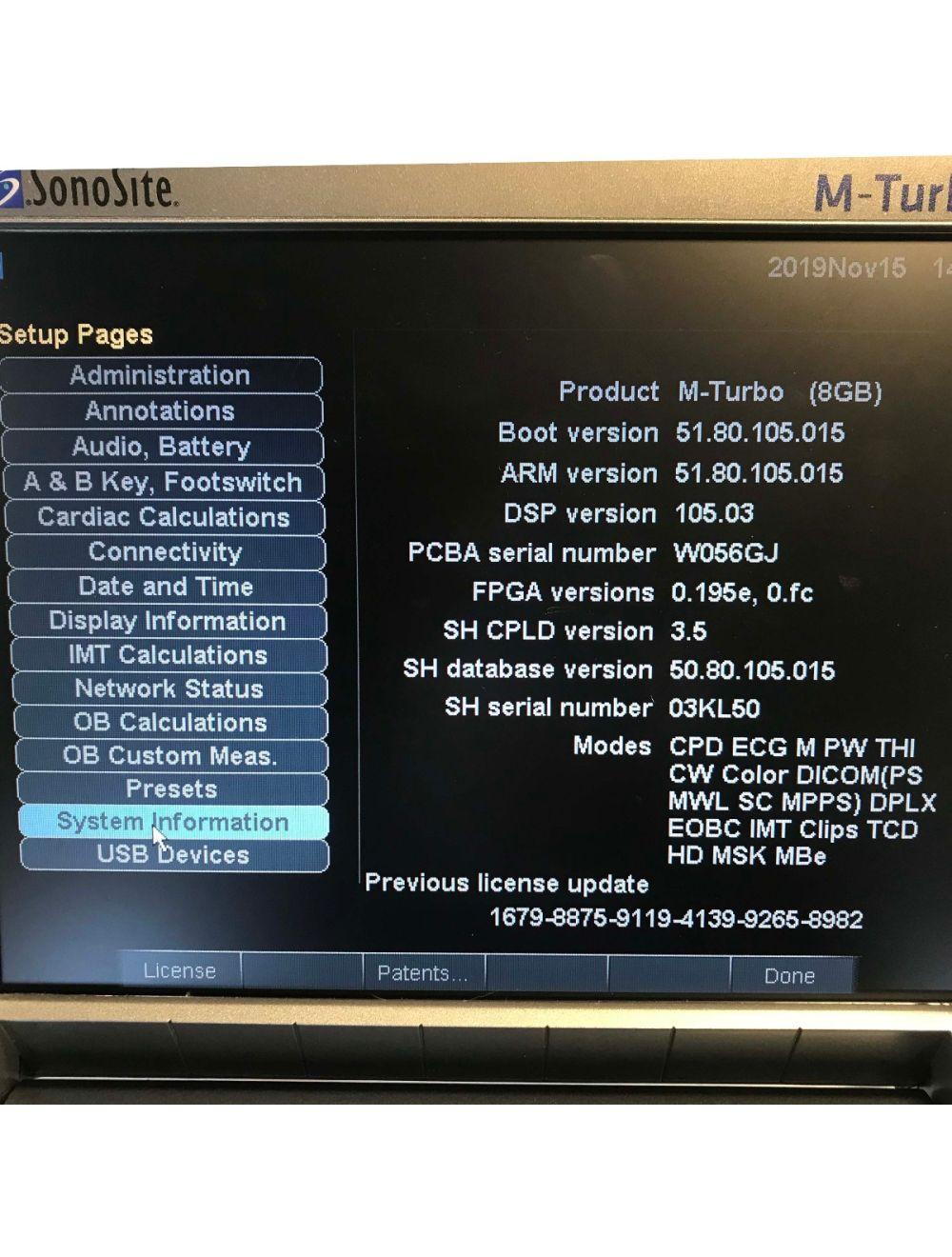 SonoSite M-Turbo Ultrasound System Leg Veins Portable MTurbo Sono Site 2010