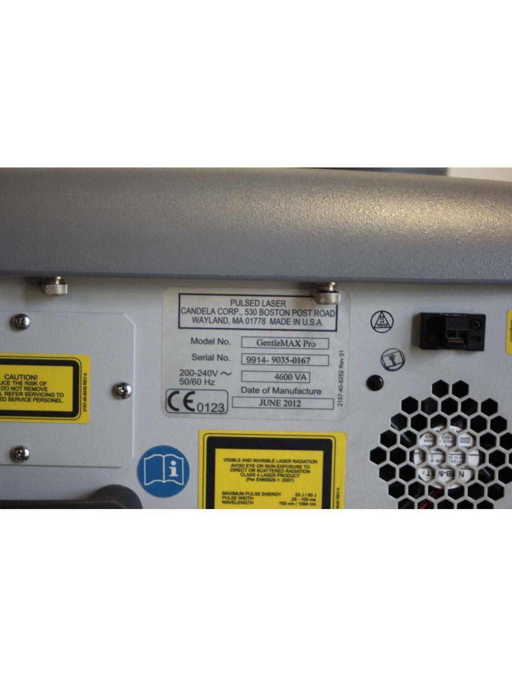 2012 Candela GentleMax GMax Pro YAG Alex 755 1064 Hair Removal Vein Laser & HP