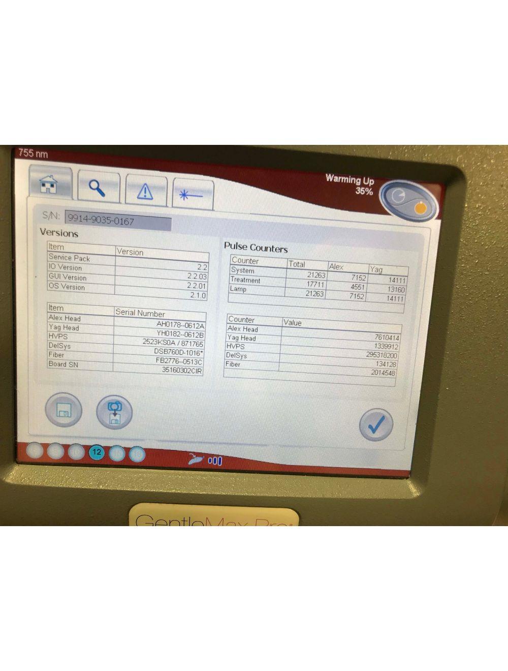 2012 Candela GentleMax GMax Pro YAG Alex 755 1064 Hair Removal Vein Laser & HP