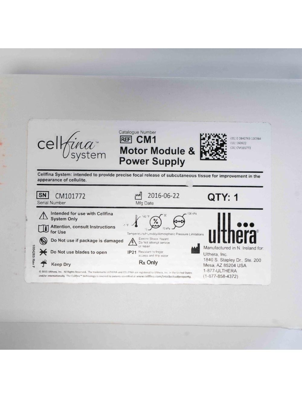 Ultherapy Ulthera CellFina System CM1 Motor Module &amp; Power Supply - CM101772