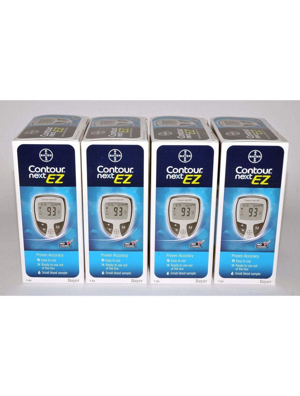 Qty: 4 Bayer Contour Next 9628 EZ Blood Glucose Monitoring System (EXP 03/17)