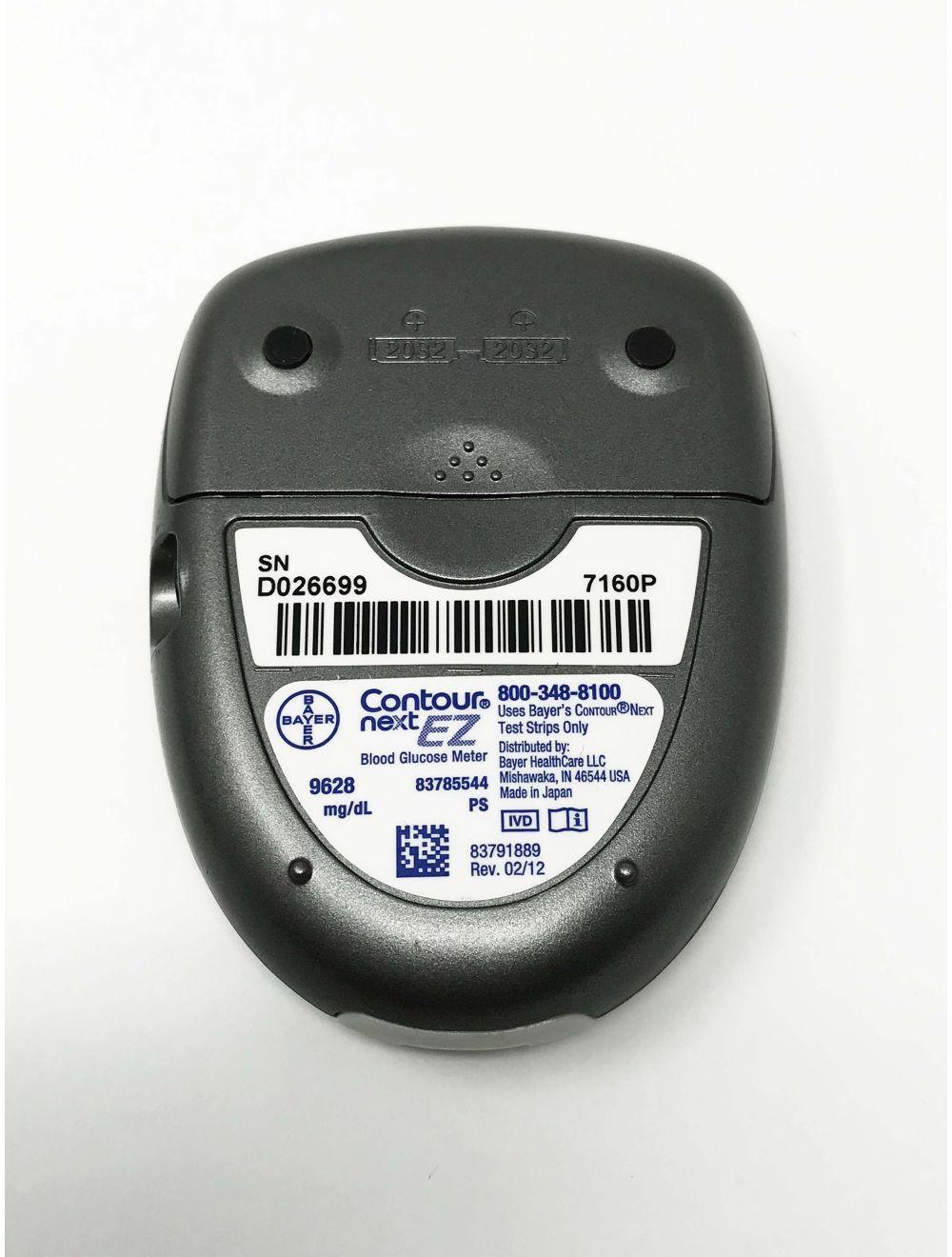 Bayer Contour Next EZ Blood Glucose Meter 9628 mg/dL Travel Kit Strips Lancets