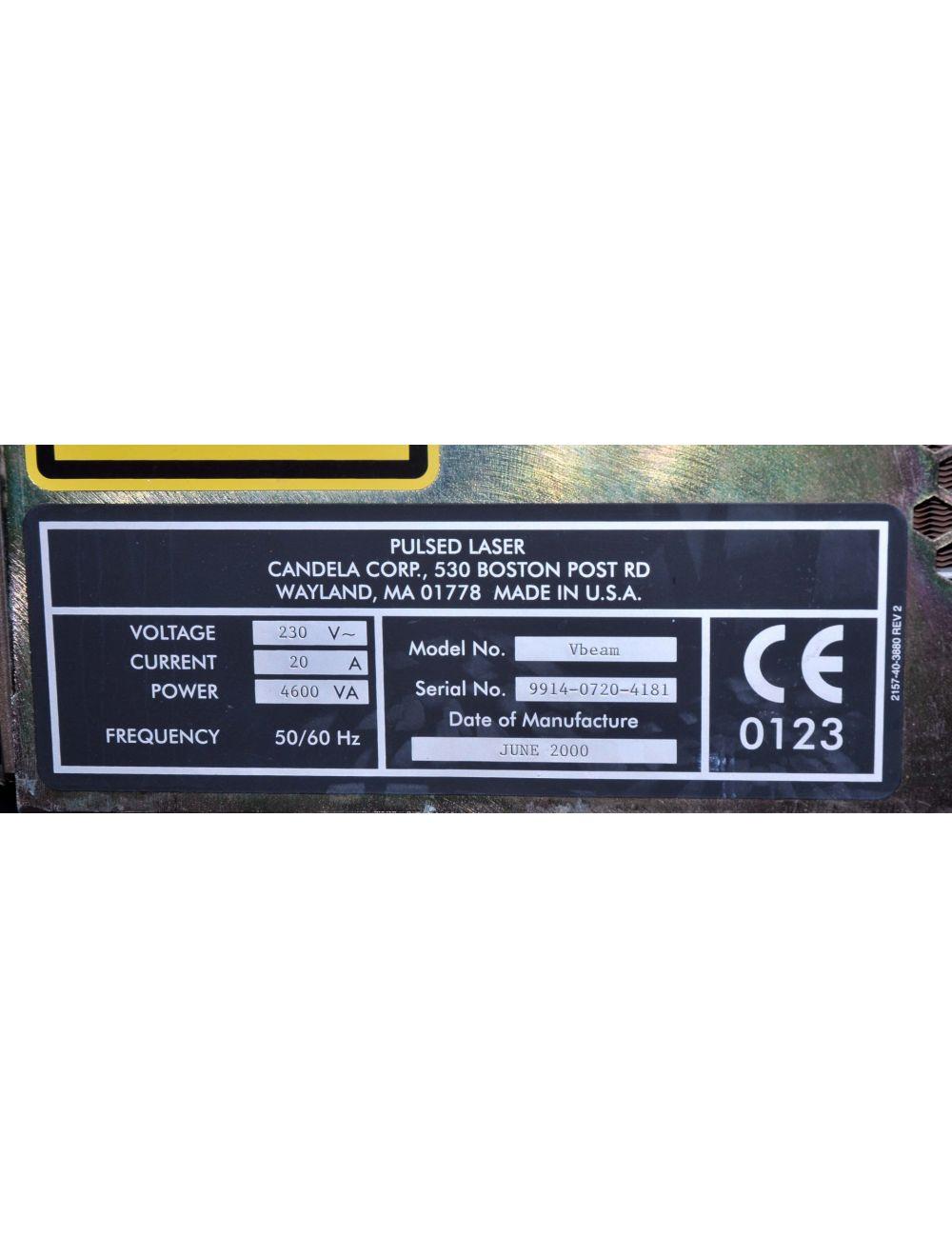 2000 CANDELA VBeam Laser Pulsed Dye Laser Wrinkles Lesions - NEW DYE KIT