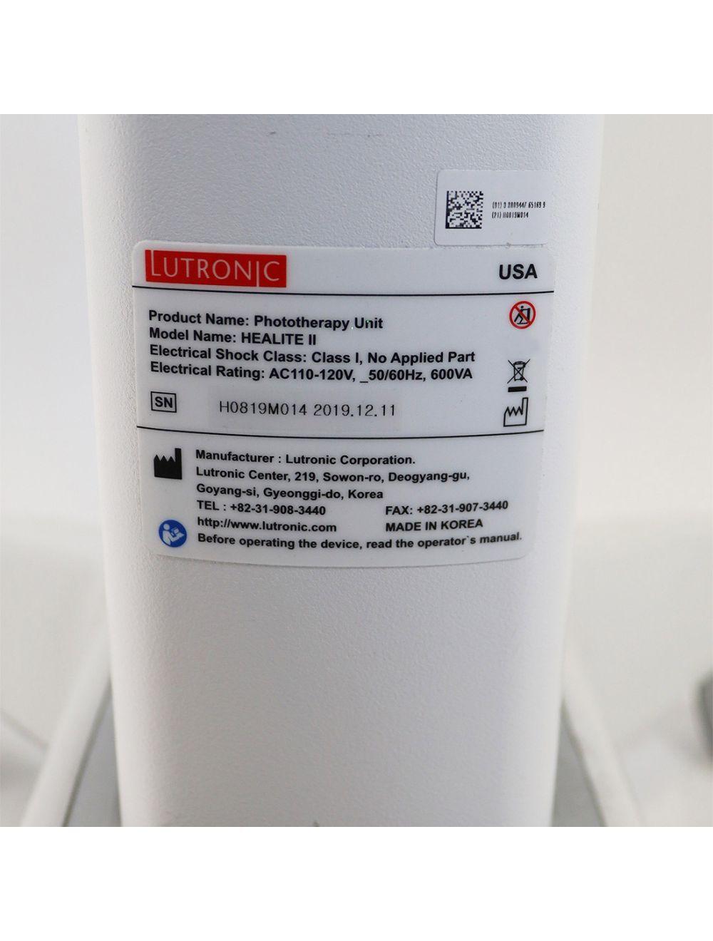 2019 Lutronic Phototherapy Unit Healite II LED Light Therapy Skin Repair Healing