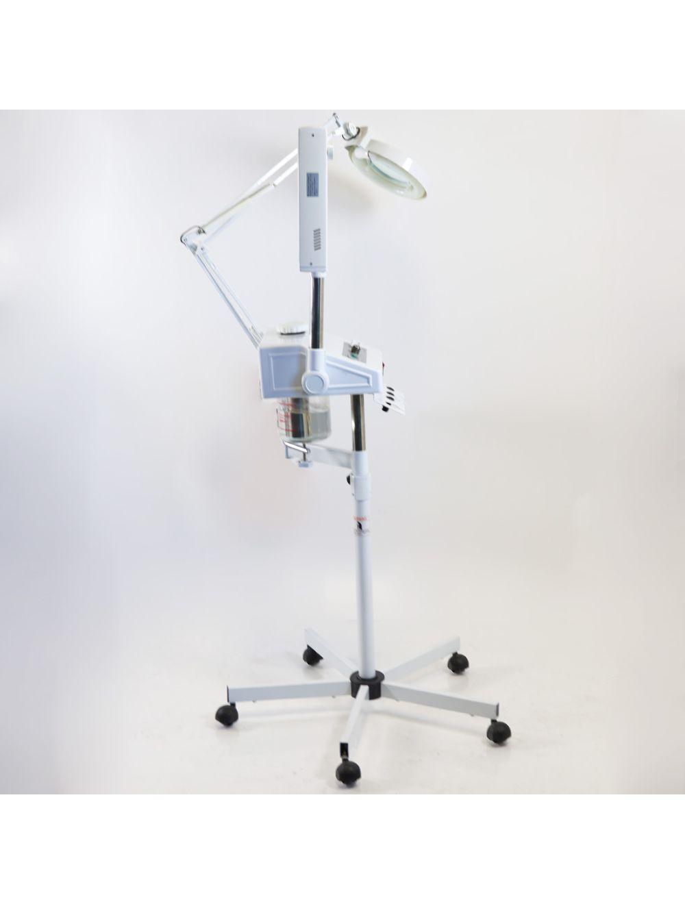 Facial Steamer Mobile 3 in 1 Beauty Instrument Rolling M-2005D Salon Spa 5x Lens