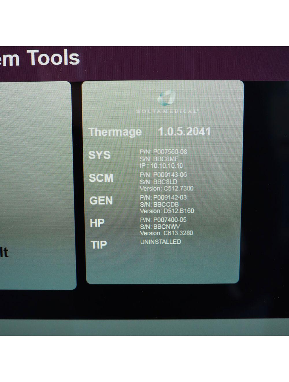 2020 Solta Thermage FLX Radiofrequency Smoothing Skin Tightening System TG-3A