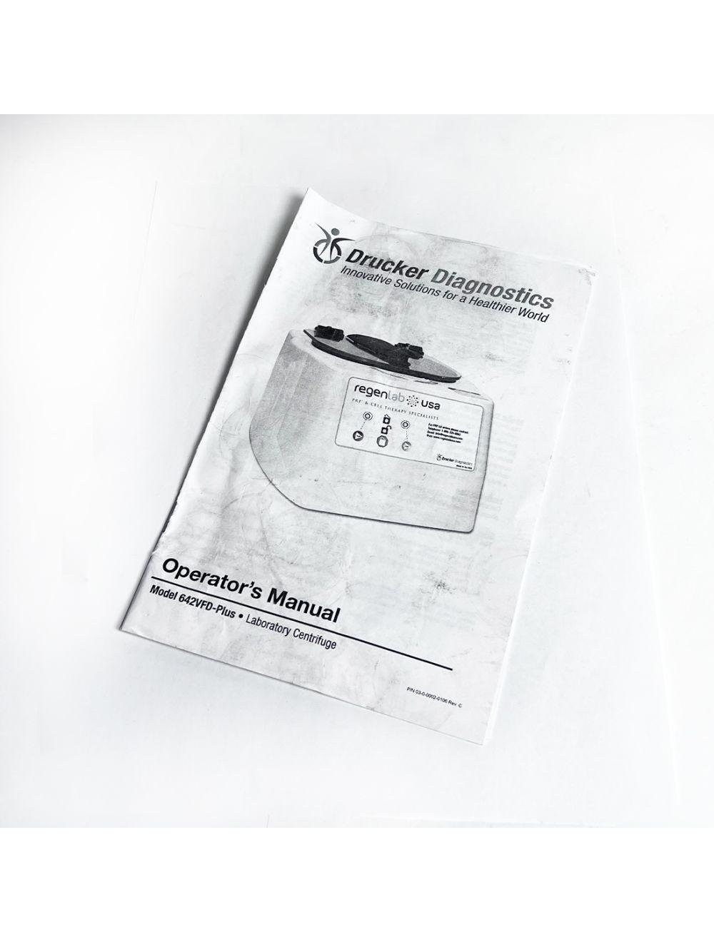 Drucker Diagnostics 642VFD Plus RegenLab PRP Centrifuge Laboratory 642 VFD +